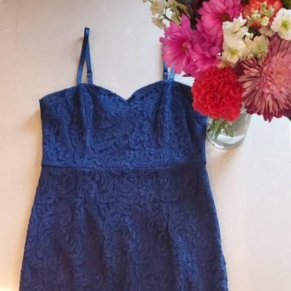 Lulus Dresses & Skirts - Lulu's Royal Blue Lace Dress